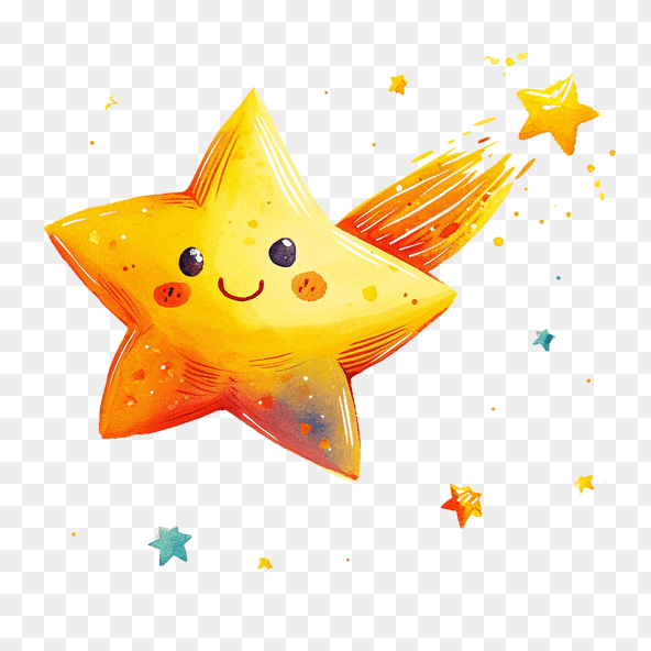 cute shooting star clipart