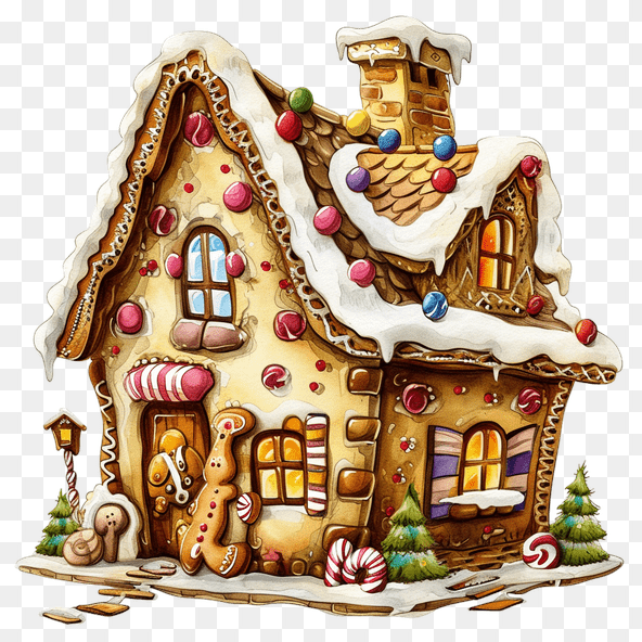 Christmas gingerbread house clip art