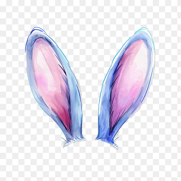soft bunny ears clipart