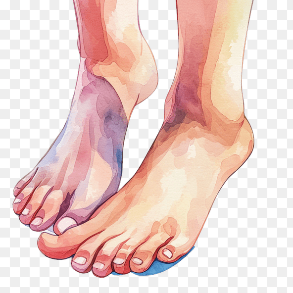 Foot Watercolor Illustration Clipart