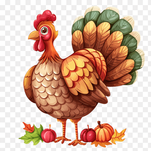 cute thanksgiving turkey clipart