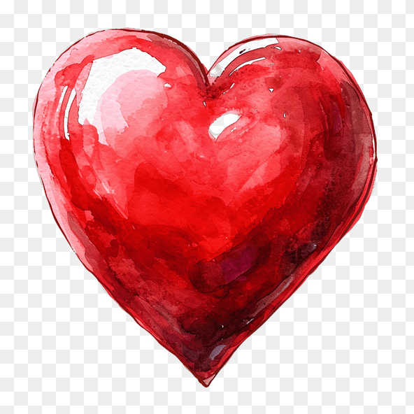 watercolor heart clipart