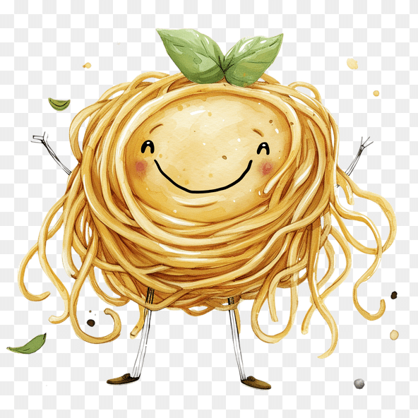 spaghetti character clipart