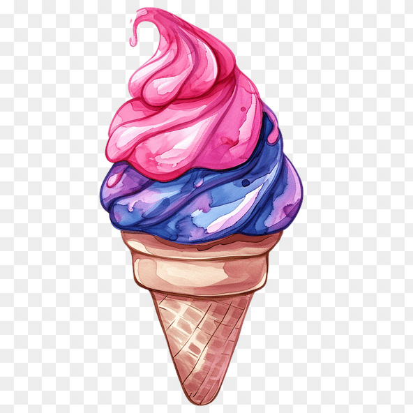 colorful ice cream clipart