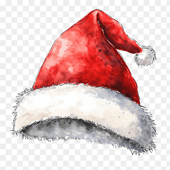 red Santa hat clipart