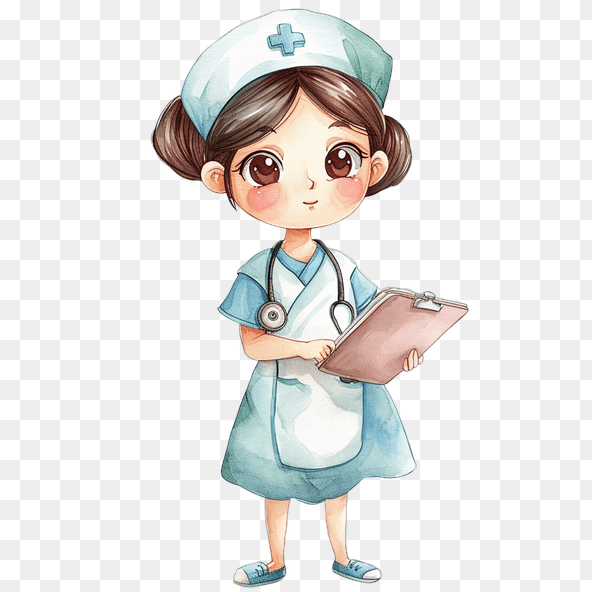 Cute Nurse Clipart Illustration