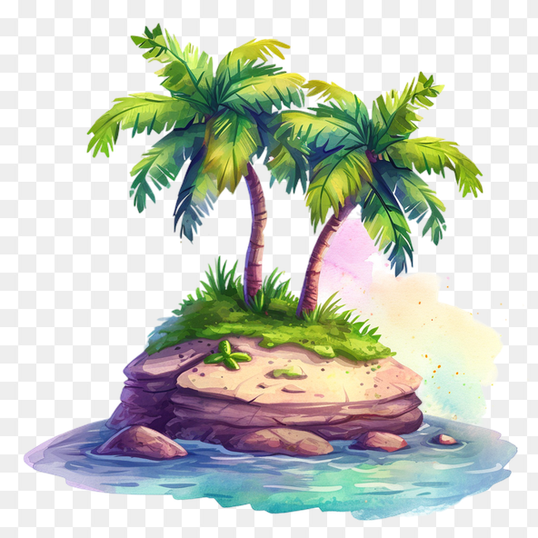 small island clipart