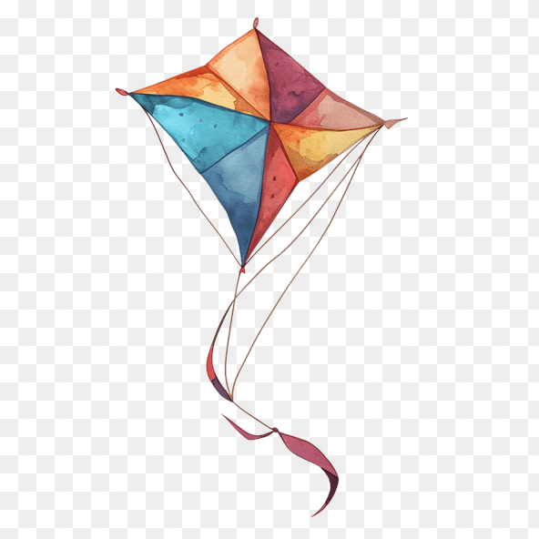 Watercolor Kite Clipart