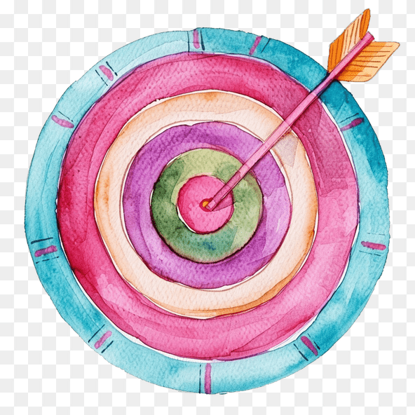 colorful target clipart