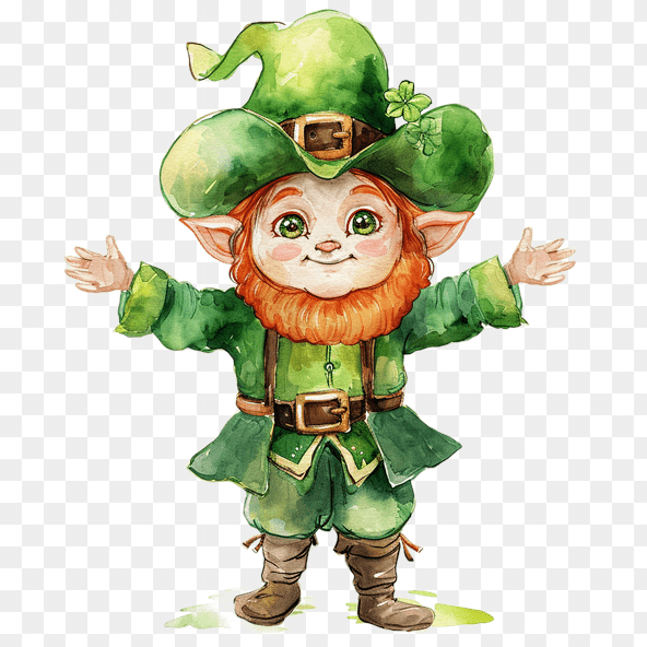 green leprechaun clipart
