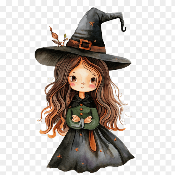cute witch clipart