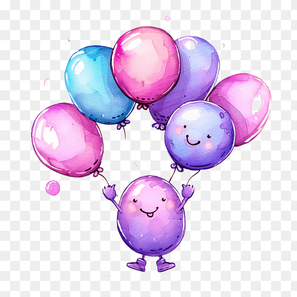 cute balloons clipart