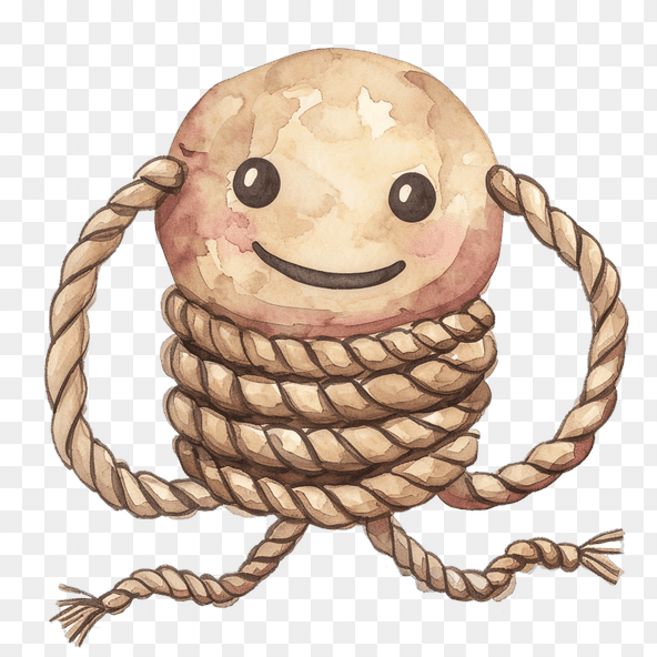 cute rope character clipart
