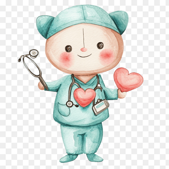 cute cartoon bear doctor clipart