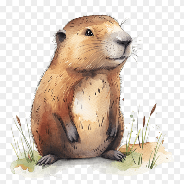 cute groundhog clipart