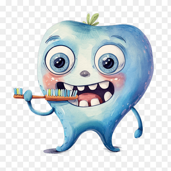 cute brushing teeth clipart