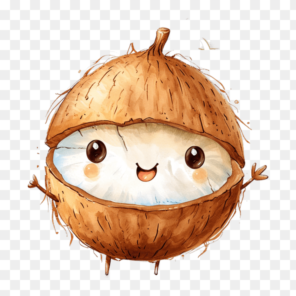 cute coconut clipart