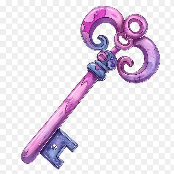 purple clipart key