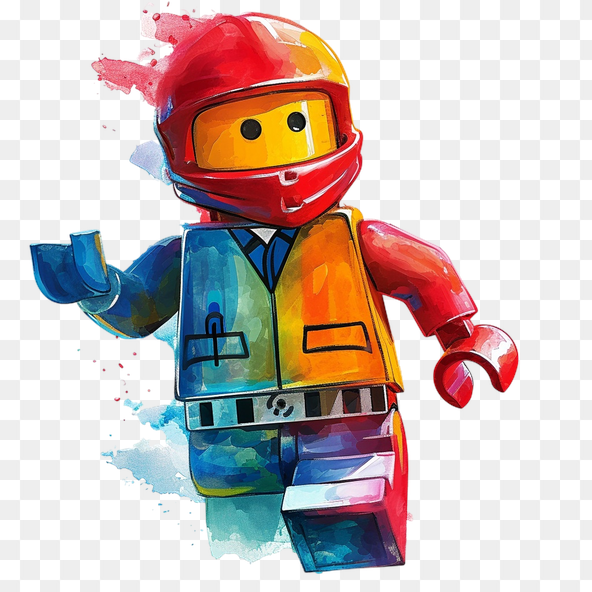 Lego Movie Emmet Watercolor Clipart
