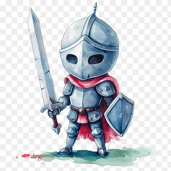 Cute Cartoon Knight Warrior Clipart