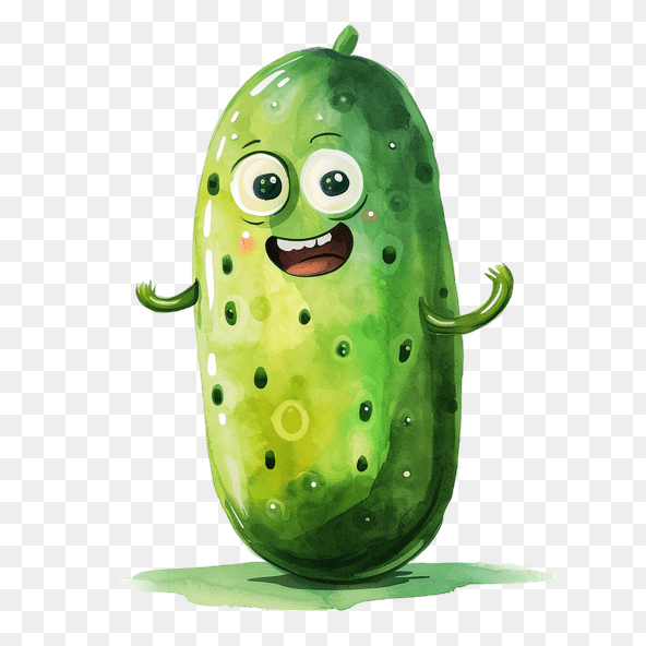 cute pickle cartoon clipart