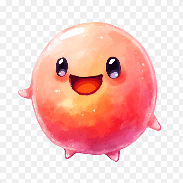Happy Orange Blob Clipart