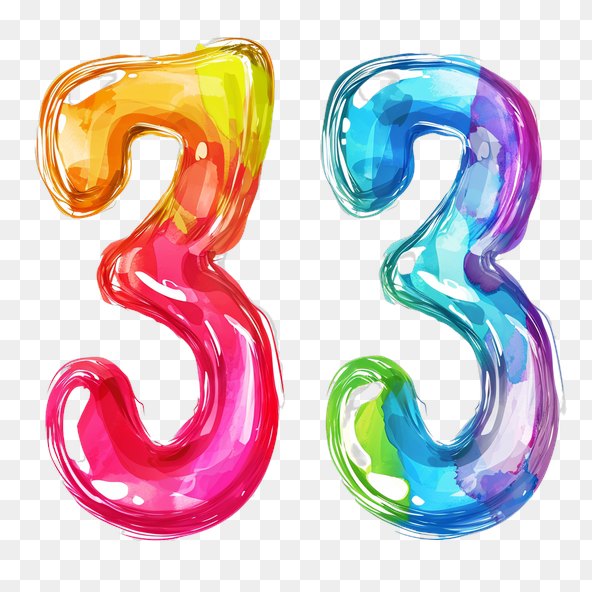 watercolor number clipart