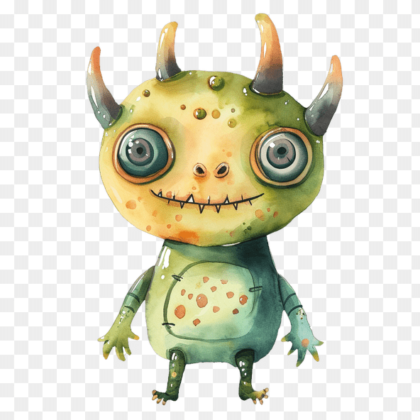 baby monster clipart