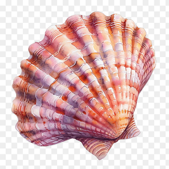 watercolor seashell clipart