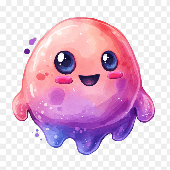 Cute Kawaii Galaxy Slime Clipart