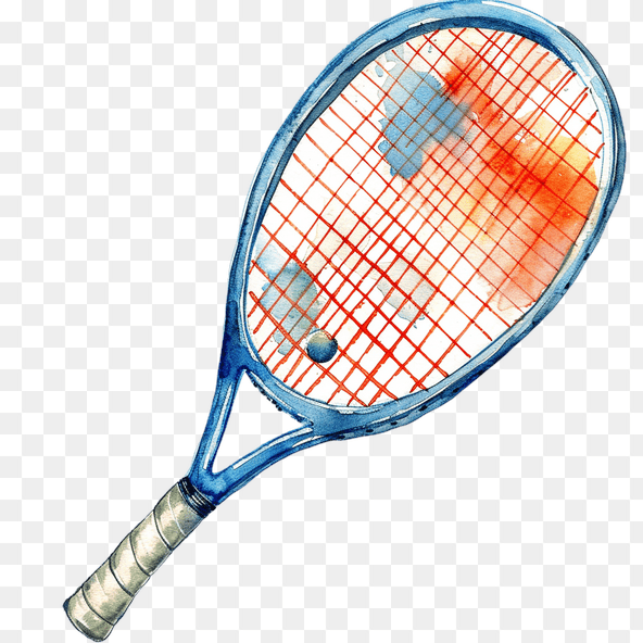 Watercolor Tennis Racket Clipart