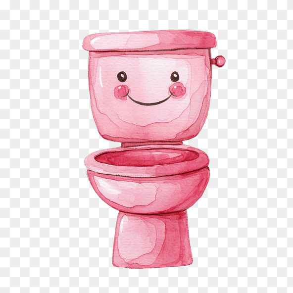 pink toilet clipart
