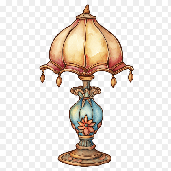vintage lamp clipart