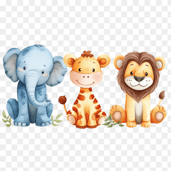 cute safari animals clipart