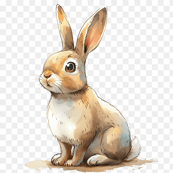 watercolor rabbit clipart