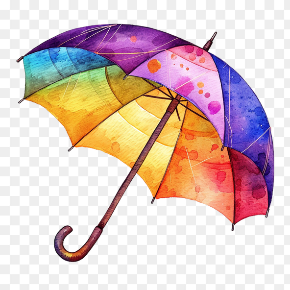 rainbow umbrella clipart