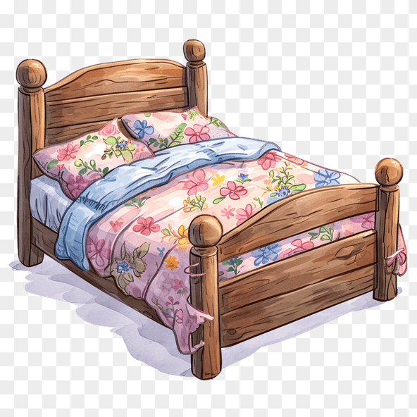 cute bed clipart
