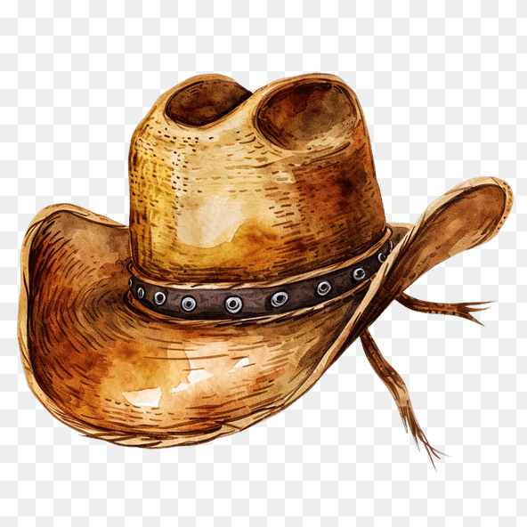 brown cowboy hat clipart