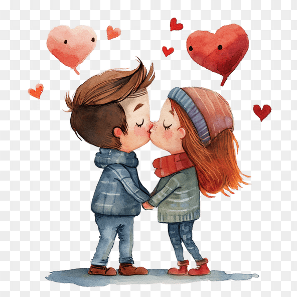 cute kiss clipart