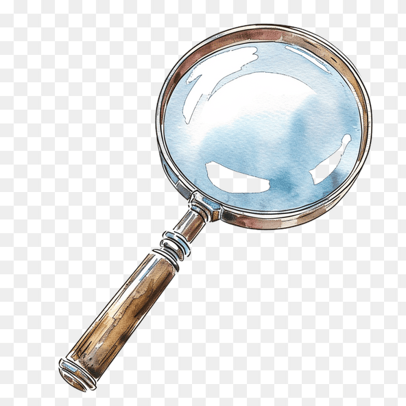 Vintage Magnifying Glass Clipart