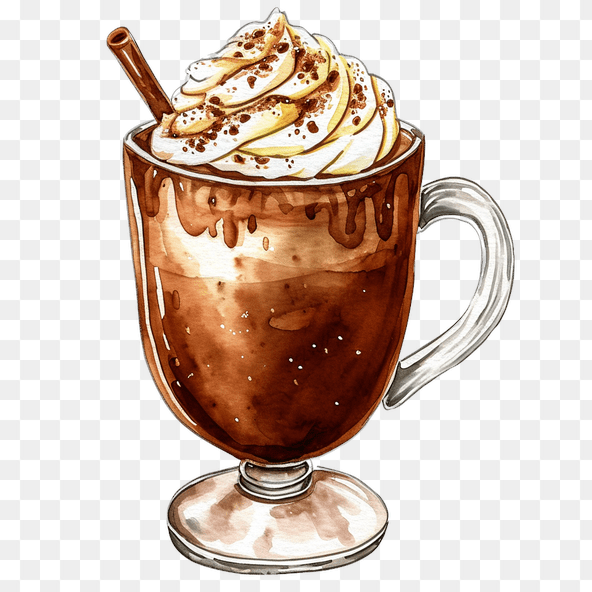 Whipped Cream Iced Coffee Clipart