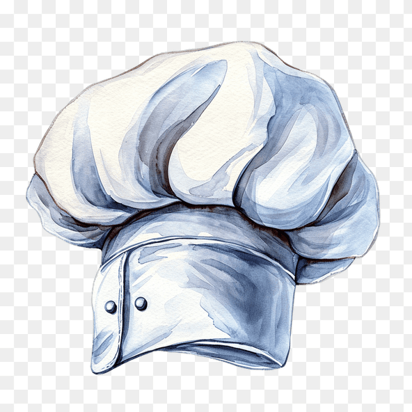 watercolor chef hat clipart