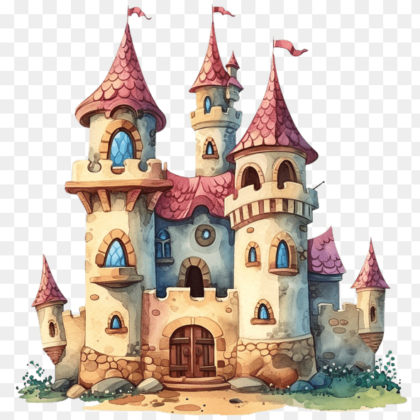 Fairytale Princess Castle Clipart