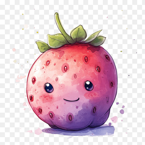 Cute Cartoon Strawberry Clipart