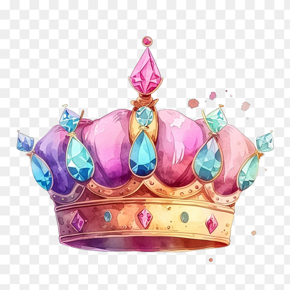 watercolor queen crown clipart