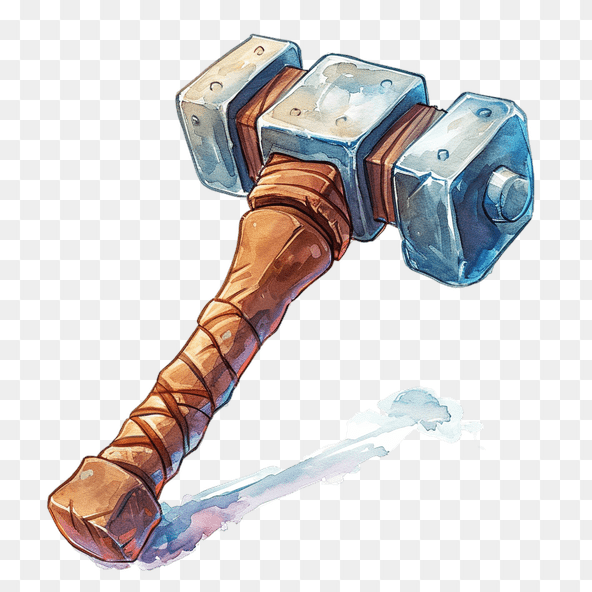 Cartoon war hammer clipart