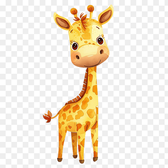 Cute Watercolor Giraffe Clipart