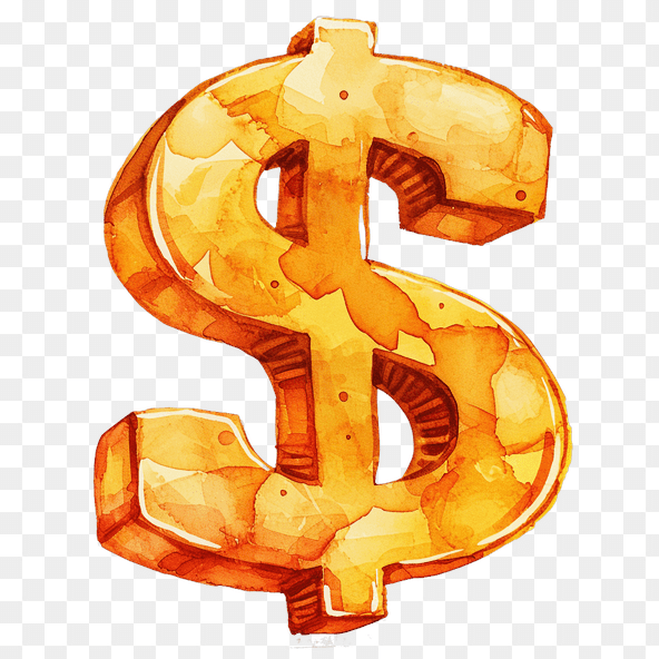 golden dollar sign clipart