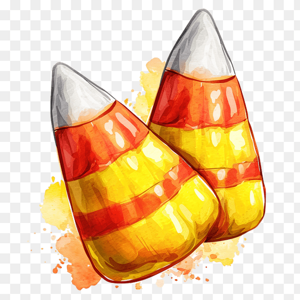 watercolor candy corn clipart