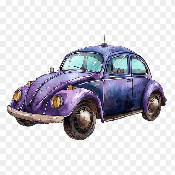 wolkswagen beetle vintage car clipart